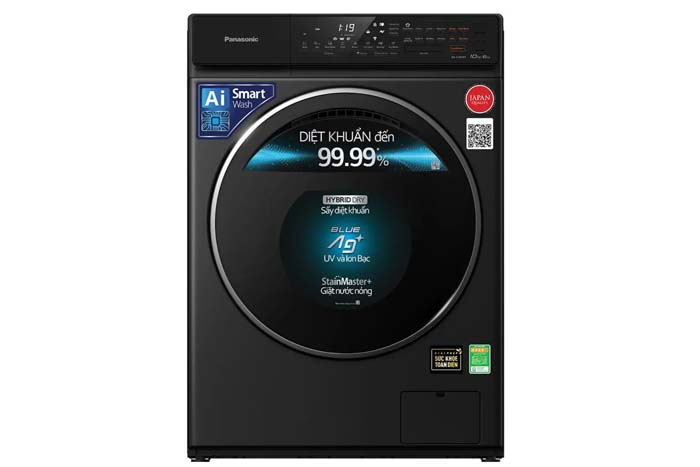 Máy Giặt Sấy Panasonic Inverter giặt 10kg sấy 6kg NA-S106FR1BV